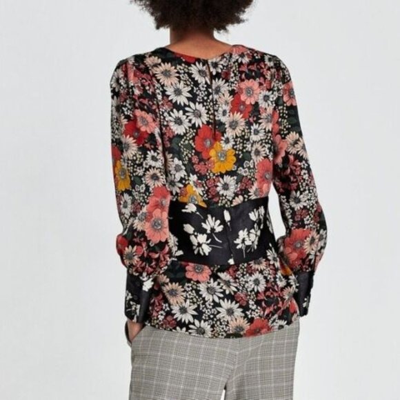 Zara Floral Long Sleeve Blouse - Picture 2 of 11